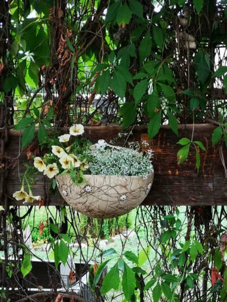 Wandampel weiss klein margerit