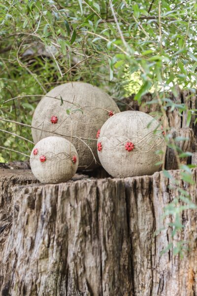 Kugelset rote Blüten