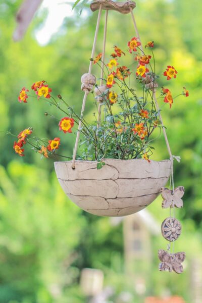 Blumenampel Halbschale natur 23 cm