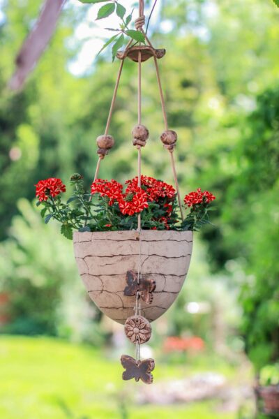 Blumenampel Kumme natur