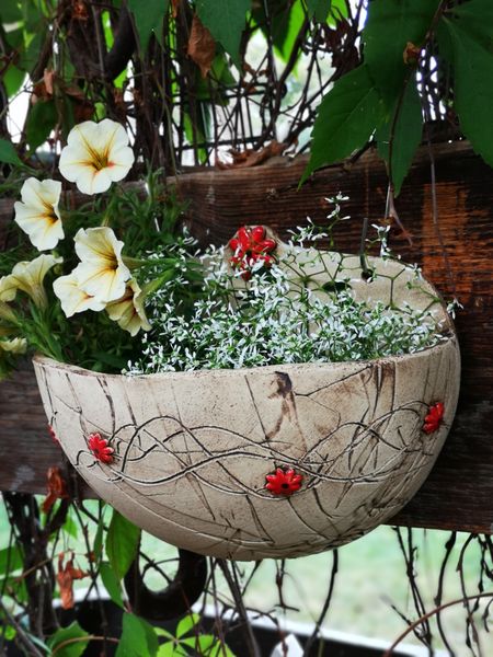 Wandampel 28 rote Blüten