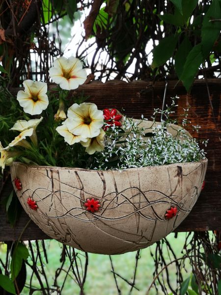 Wandampel 23 rote Blüten